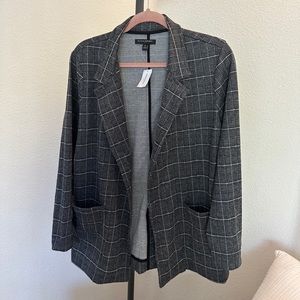 NWT BANANA REPUBLIC Plaid Blazer in Grey Plaid